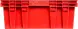 Ящик пластиковый перфорированный, 600x400x152 мм, 27 л, красный [403]