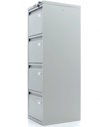 Шкаф металлический картотечный (картотека) Практик A-44, A4, 4 ящика, 1305x408x485 мм