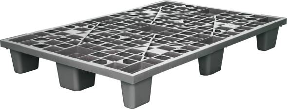 Паллет (поддон) пластиковый перфорированный вкладываемый на 9-х ножках, 1200x800х160 мм, зеленый [1200800160-02]