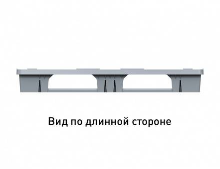Паллет (поддон) пластиковый вкладываемый перфорированный на 3-х полозьях, 1200х800х150 мм, серый [02.122.91]