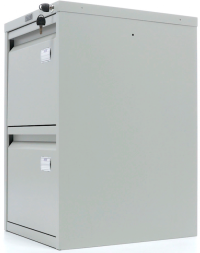 Шкаф металлический картотечный (картотека) ПРАКТИК A-42, А4, 2 ящика, 685x408x485 мм