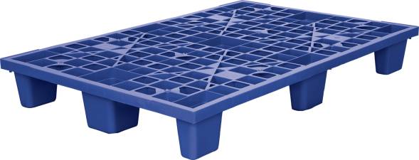 Паллет (поддон) пластиковый перфорированный на 9-ти ножках вкладываемый, 1200х800х160 мм, синий [TR 1208 L]