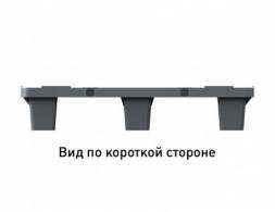 Паллет (поддон) пластиковый перфорированный вкладываемый на 3-х полозьях, 1200х800х150 мм, серый [02.122.91.T204]