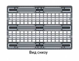 Паллет (поддон) пластиковый перфорированный вкладываемый на 3-х полозьях, 1200х800х150 мм, серый [02.122.91.T204]