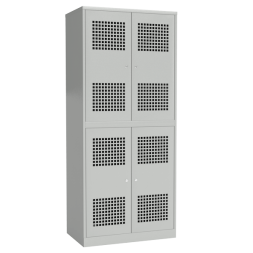 Металлический шкаф для раздевалки перфорированный 4 отделения [12961]