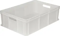 Ящик пластиковый сплошной, 600x400x180 мм, 35 л, белый [706.03.01 м]