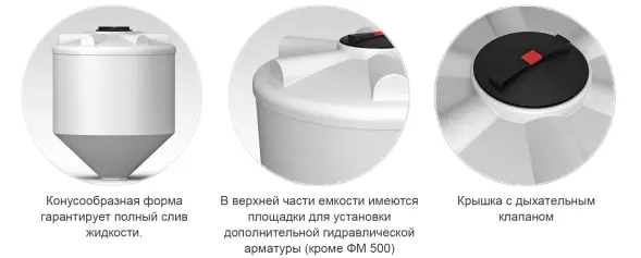 Емкость ФМ 2000л белая