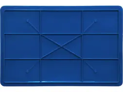 Ящик пластиковый перфорированный, 600x400x410 мм, 84 л, синий [203]
