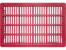 Ящик пластиковый перфорированный, 600x400x250 мм, 46 л, красный [201]