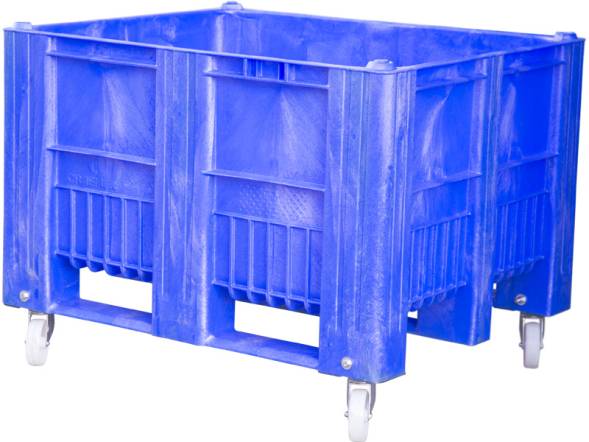 Крупногабаритный сплошной пластиковый контейнер на колесах BoxPallet C-Box 1210 SW, 1200х1000х900 мм, синий [C-Box 1210 SW (900)]