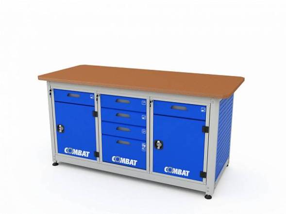 Верстак ДВК с 3 тумбами COMBAT 3242.1830