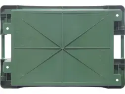 Ящик пластиковый перфорированный, 600х400х150 мм, 27 л, синий [217]