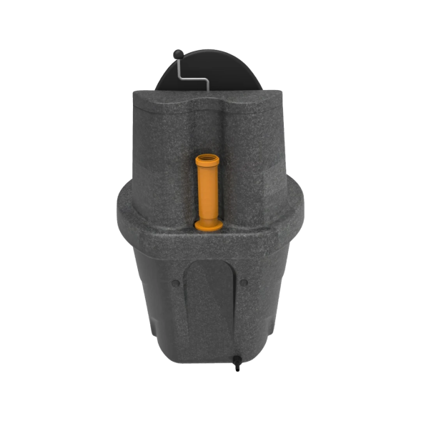 Торфяной туалет Rostok с термосиденьем черный гранит