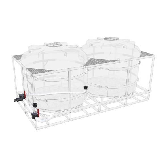 Комплект полного слива торцевой с кранами G3 на две емкости TR