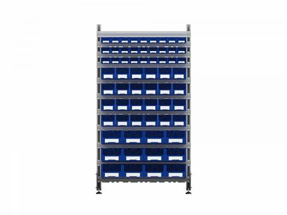 Стеллаж для пластиковых лотков ДВК SORTEX двухсторонний 1800x1000x800.04