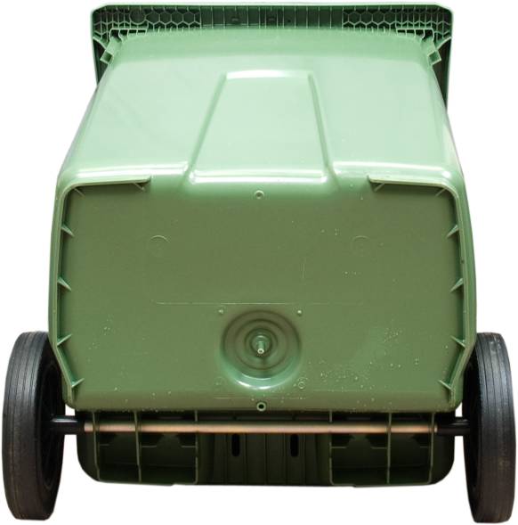 Мусорный контейнер на колёсах, 370 л, желтый