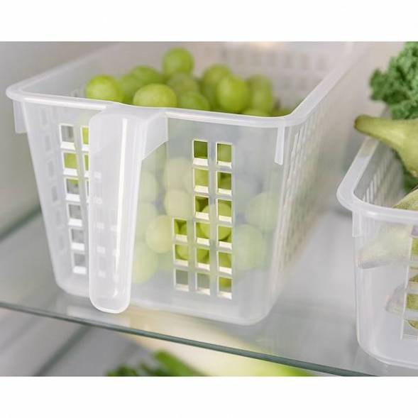 Корзинка универсальная с ручкой 280x160x120 мм, бесцветный