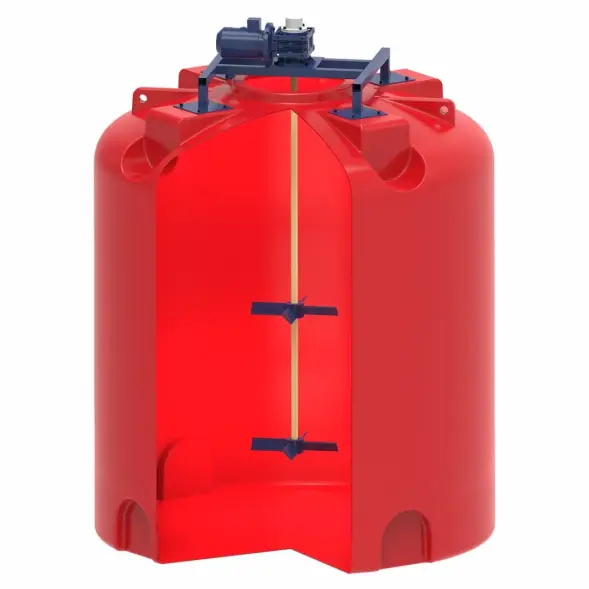 Емкость для хранения жидких минеральных удобрений (КАС, ЖКУ и др) 10000 T с лопастной двухъярусной мешалкой