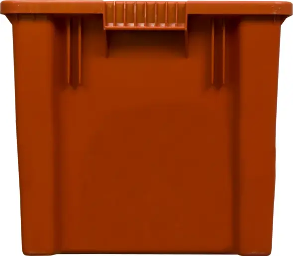 Ящик пластиковый сплошной, 600x400x350 мм, 63 л, красный [603]