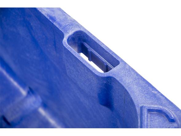 Крупногабаритный пластиковый контейнер сплошной на 2-х полозьях с 2 сливными пробками СП2 BoxPallet, 1200х1000х580 мм, синий [10-100-ОА-ACE-2 (580) 2хСП2]
