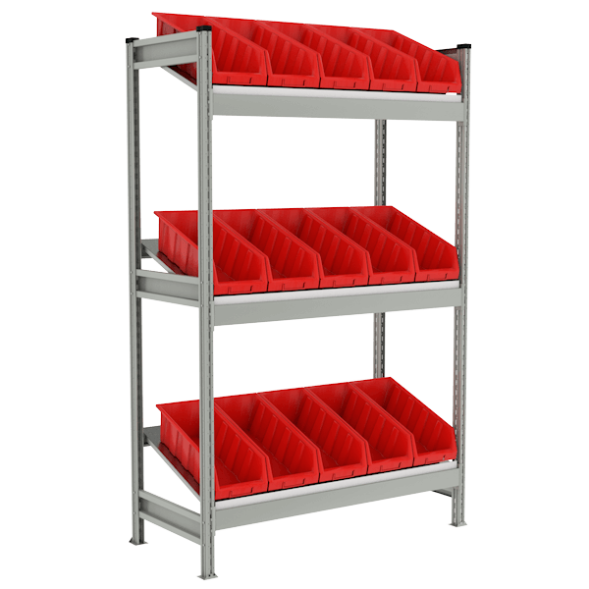 Стеллаж СТ-023 металлический наклонный 2000x1200x585 [13679]