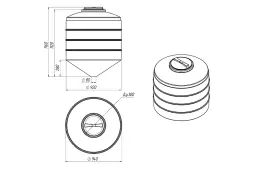 Емкость ФМ 500л белая