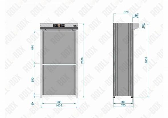 Роллетный шкаф ROLL-BOX SIMPLE 10.05.3.V1
