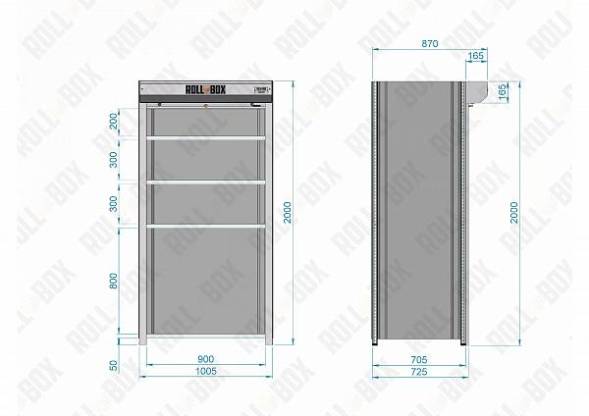 Шкаф роллетный ROLL-BOX SIMPLE 10.07.5.V1