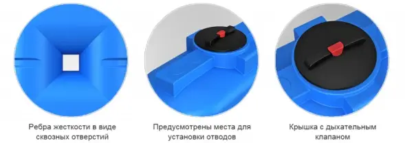 Емкость S 750л под плотность до 1.2 г/см3 синяя