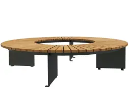 Скамейка стальная круглая «Сол» без спинки 2,5 м