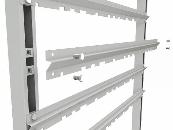 Стеллаж для пластиковых лотков ДВК SORTEX односторонний 1800x1000x450.01