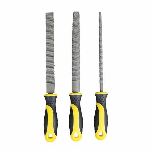 Набор рашпилей 3 предмета (двухкомпонентная рукоятка, 200мм) BERGER