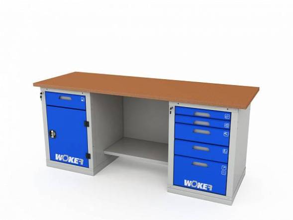 Верстак ДВК с 2 тумбами WOKER PRO 2205.2000