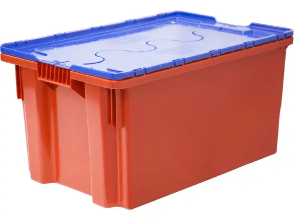 Ящик пластиковый сплошной, 600x400x315 мм, 52 л, красный [601-1 SP]