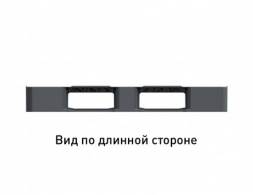 Паллет (поддон) пластиковый перфорированный на 3-х полозьях, 1200х1000x150 мм, серый [02.103.91.C3]